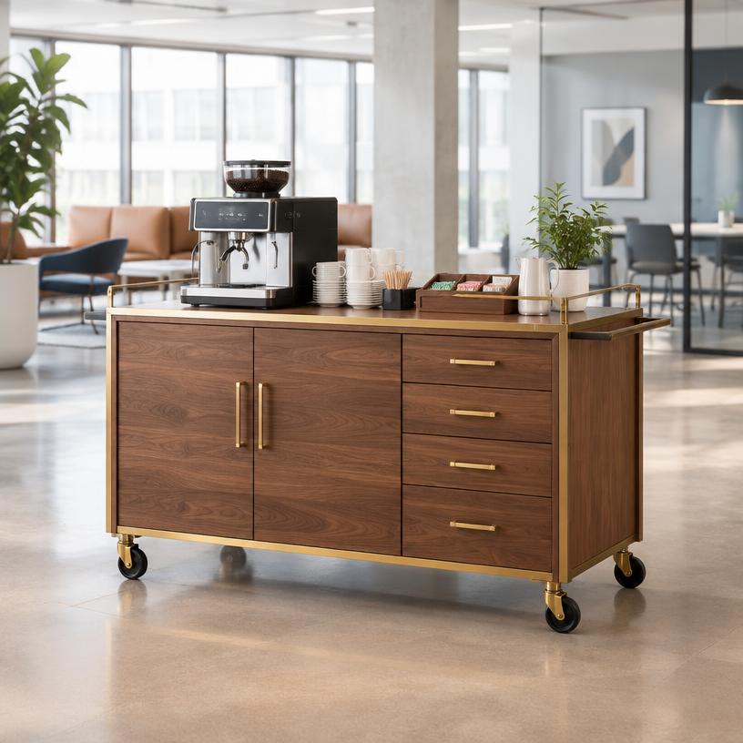 A signature coffee bar for hotel and office lobbies